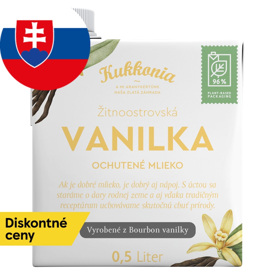 Kukkonia Ochutené mlieko vanilkové 0,5 l