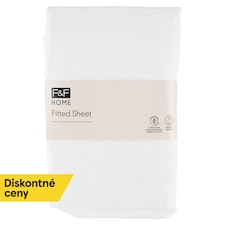 F&F Home Plain Fitted Sheet White 100 x 200 x 25 cm