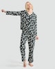 image 1 of F&F Pure Cotton Christmas Tree Print Shirt and Trousers Pyjamas in Green