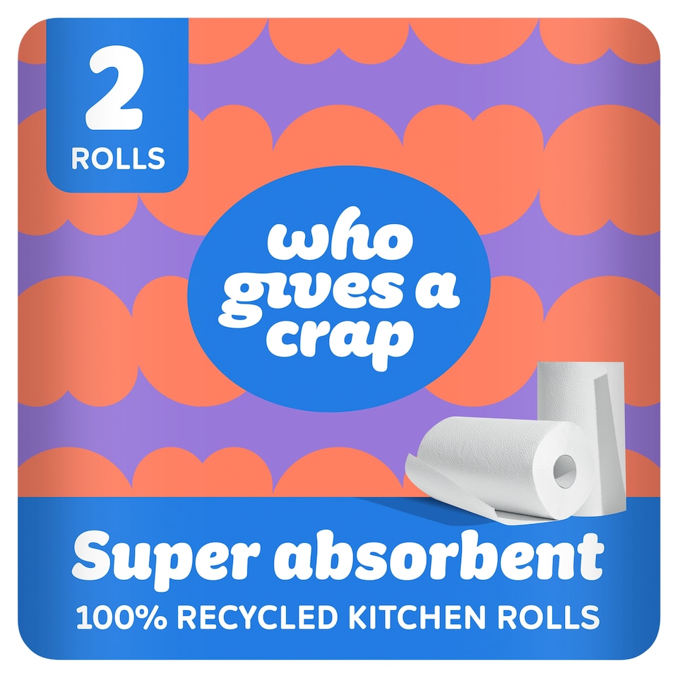 image 1 of Who Gives A Crap Big & Strong Kitchen Roll 100 sheets 2 Rolls