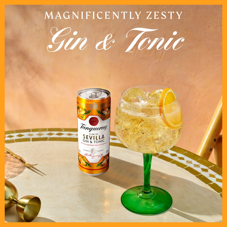 image 1 of Tanqueray Flor de Sevilla Gin & Tonic Ready to Drink Premix 250ml