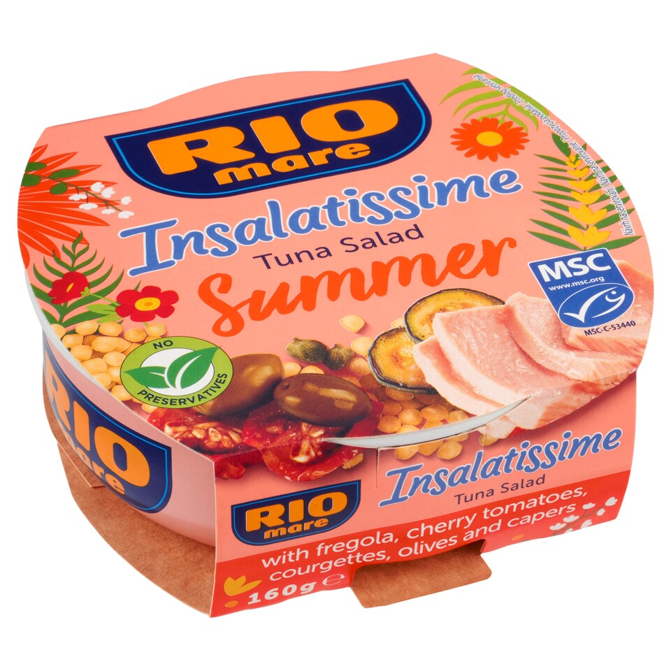 Rio Mare Insalatissime Tuna Salad with Fregola, Cherry Tomatoes, Courgettes, Olives and Capers 160g
