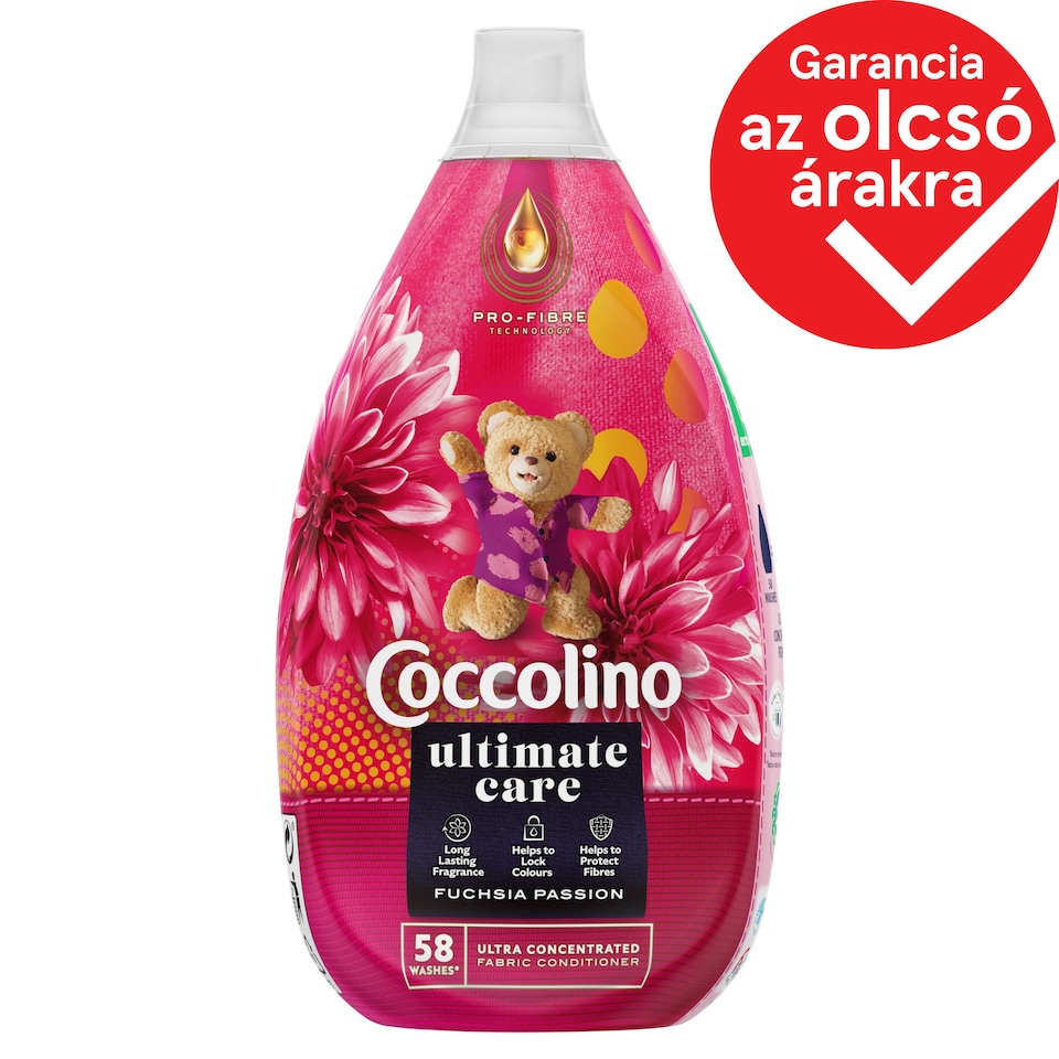 Coccolino Ultimate Care Fuchsia Passion ultrakoncentrált öblítő 58 mosás 870 ml
