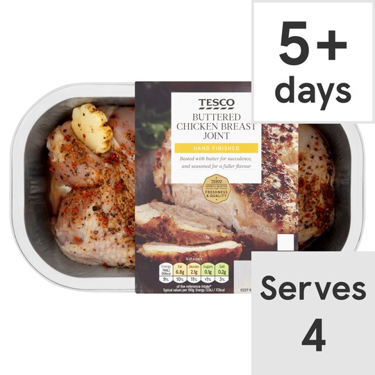 Tesco Buttered Chicken Crown Joint 640G Tesco Groceries