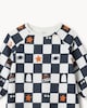 image 3 of F&F Baby Cotton Rich Halloween Boo Crew Sleepsuit in Black