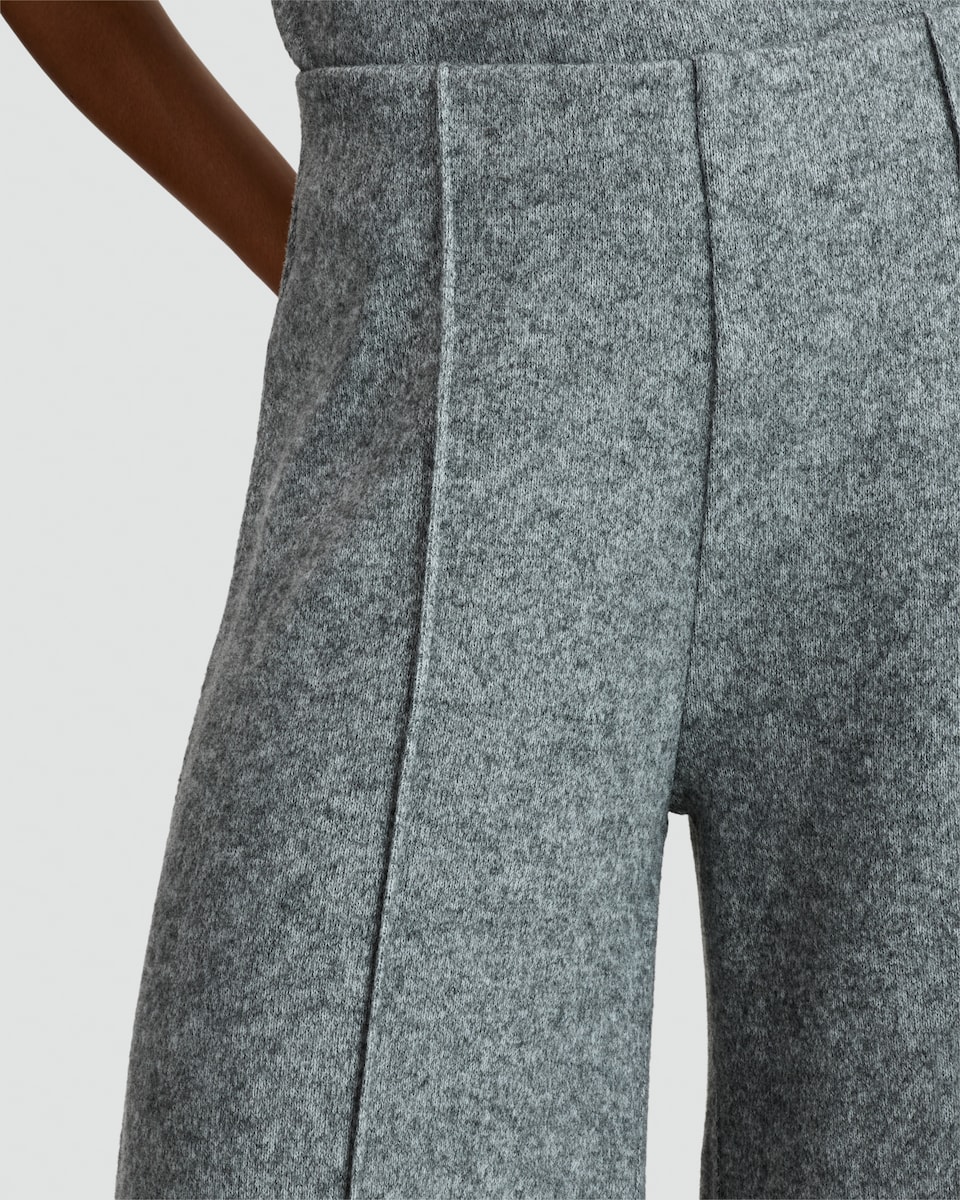 image 1 of F&F Wide Leg Pink Tuck Pleated Trousers in Grey