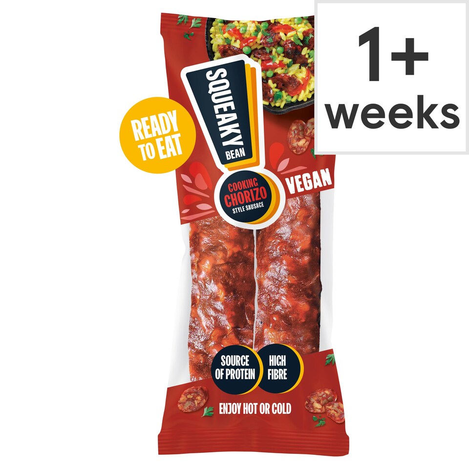 Squeaky Bean Cooking Chorizo Style Sausage 100G Tesco Groceries
