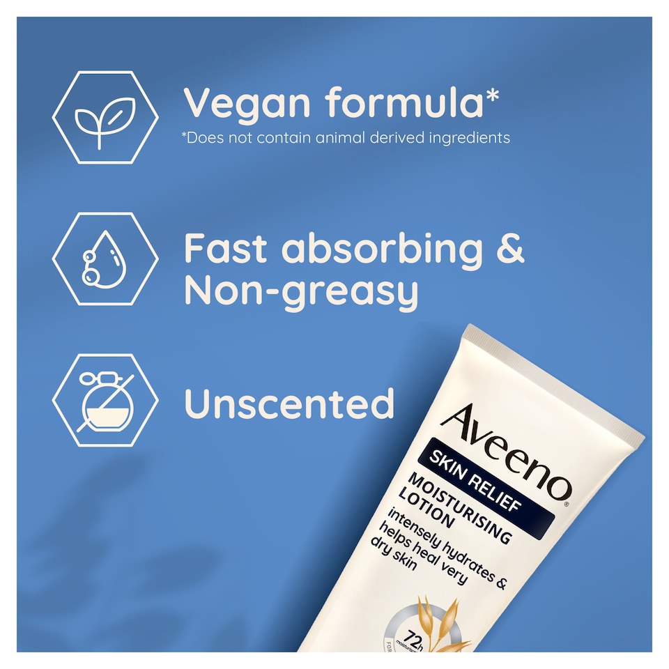 image 1 of Aveeno Skin Relief Hand Cream Moisturiser for Very Dry Skin 75ml
