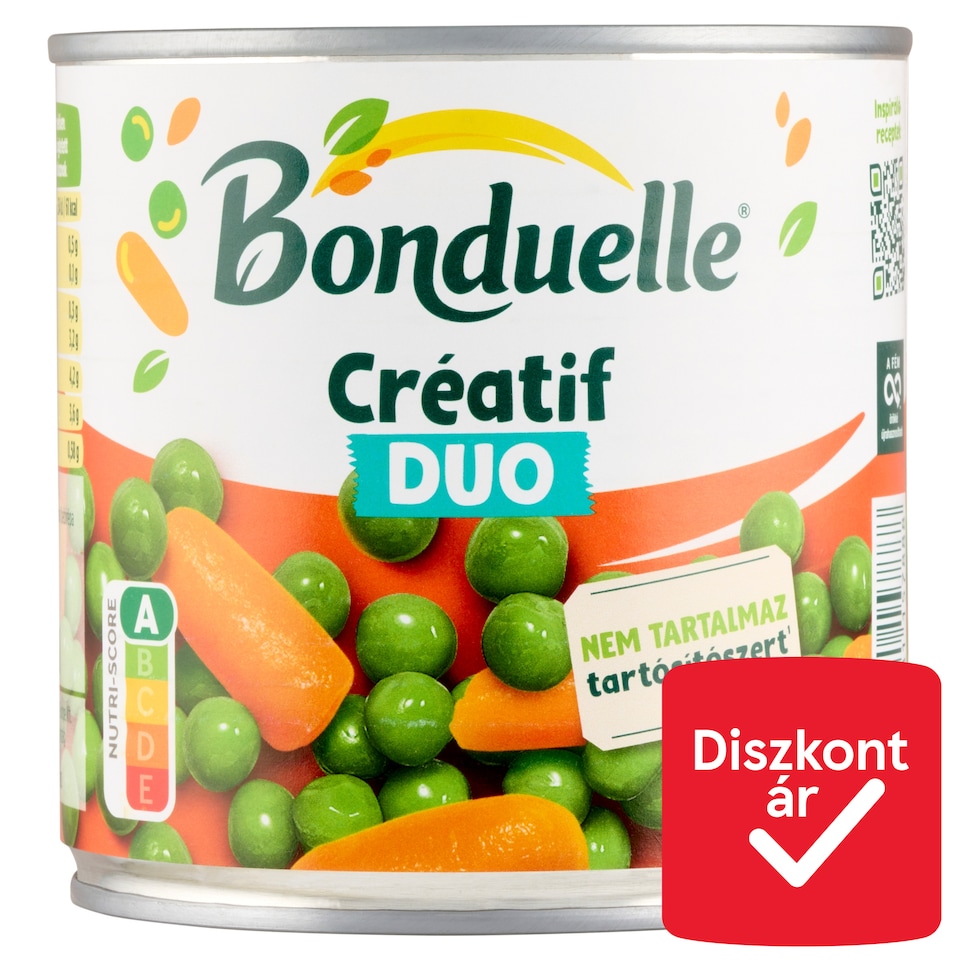 Bonduelle Créatif Duo zöldborsó-bébirépa keverék 400 g  1. kép