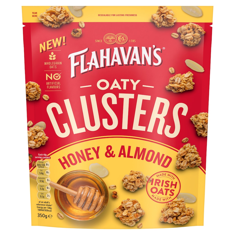 Flahavan's Oaty Clusters Honey & Almond 350g