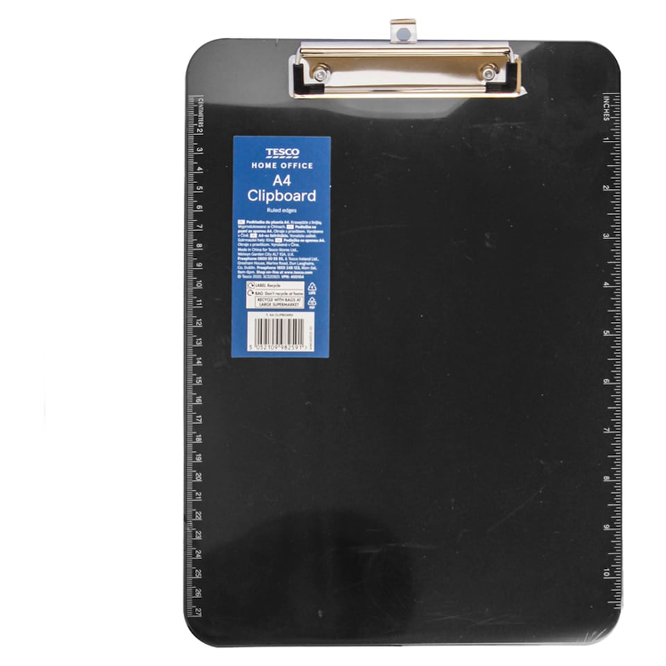 Tesco Home Office Podložka na psaní se sponou A4