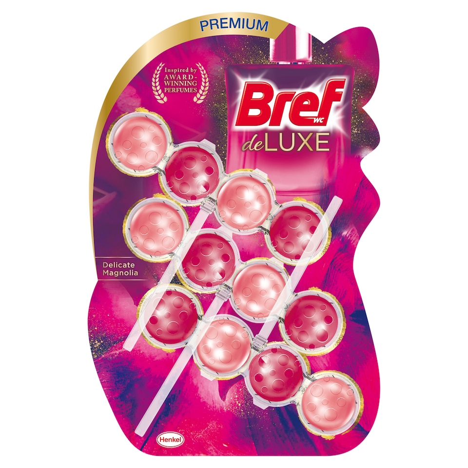 Bref DeLuxe Delicate Magnolia tuhý WC blok 3 x 50g