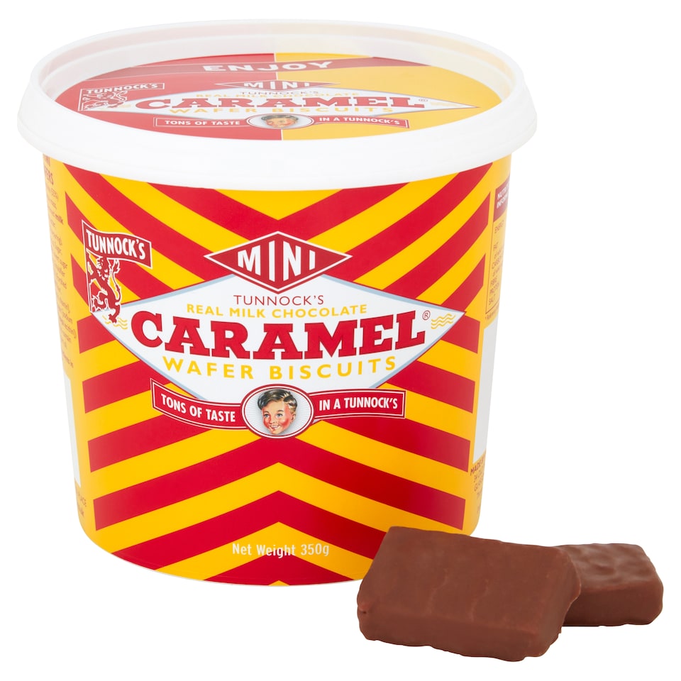 image 1 of Tunnocks Milk Chocolate Caramel Mini Wafers 300G