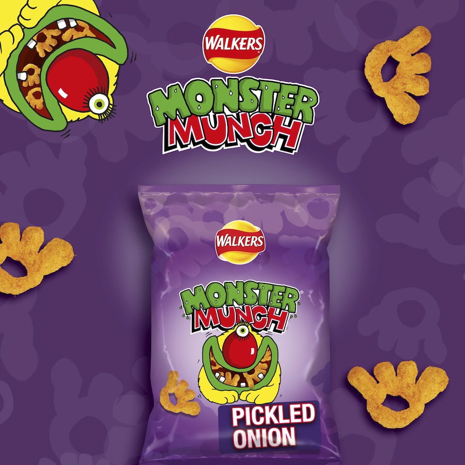image 1 of Walkers Monster Munch Pickled Onion Multipack Crisps 6x20g