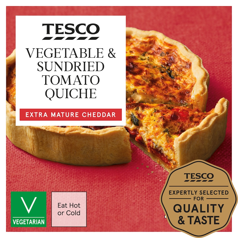 Tesco Vegetable & Sundried Tomato Quiche 400G