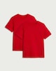 image 4 of F&F School Unisex 2-Pack Pure Cotton T-Shirts in Red
