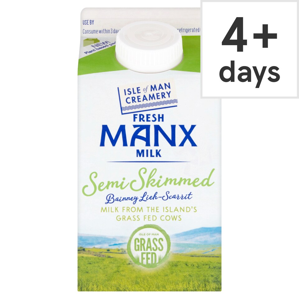 Isle Of Man Fresh Manx Milk Semi Skimmed 500Ml
