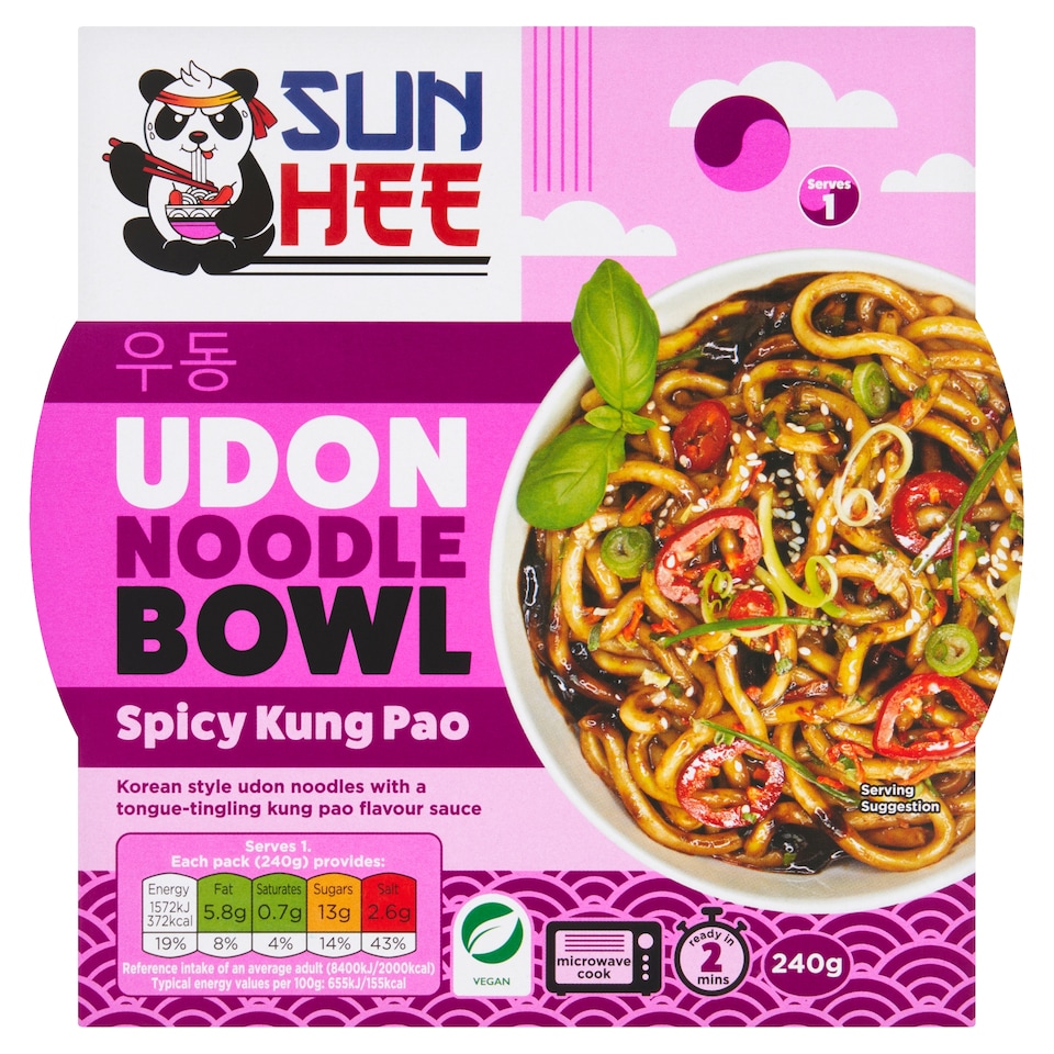 Sun Hee - Spicy Kung Pao Udon Noodle Bowl 240g