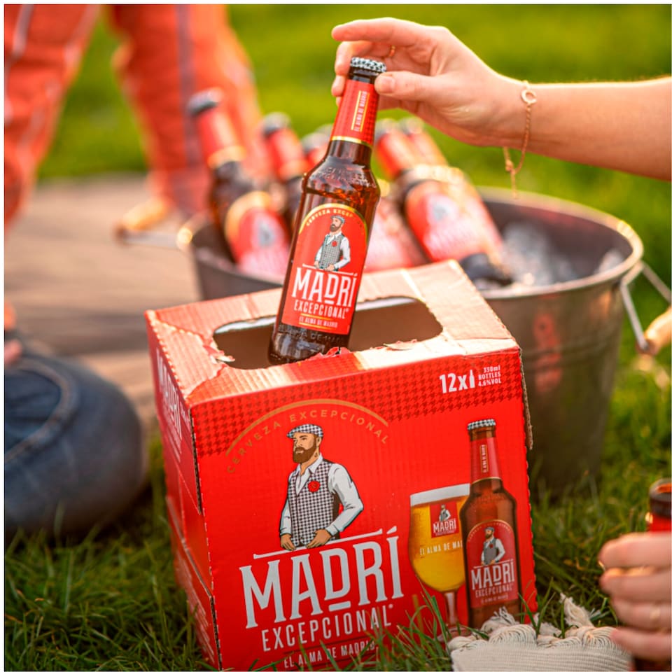 image 1 of Madri Excepcional Premium Lager Beer Bottle 12 x 330ml