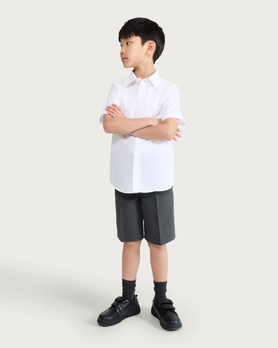 image 1 of F&F School Boys 2-Pack Regular Fit Shorts in Grey