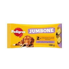 Pedigree Jumbone Medium Dog Treats Chicken & Lamb 2 Chews 180g