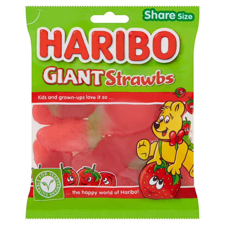 Haribo Giant Strawbs 160G