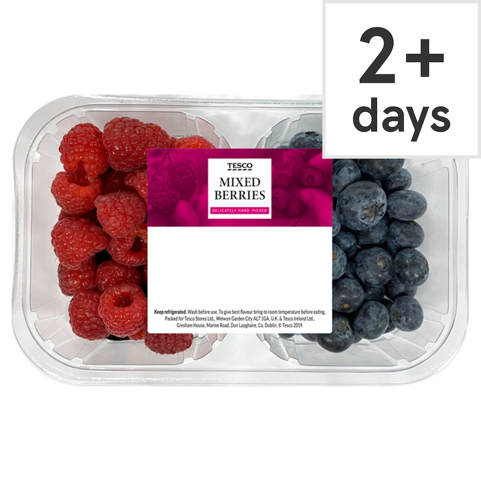 Tesco Raspberries & Blueberries 200G