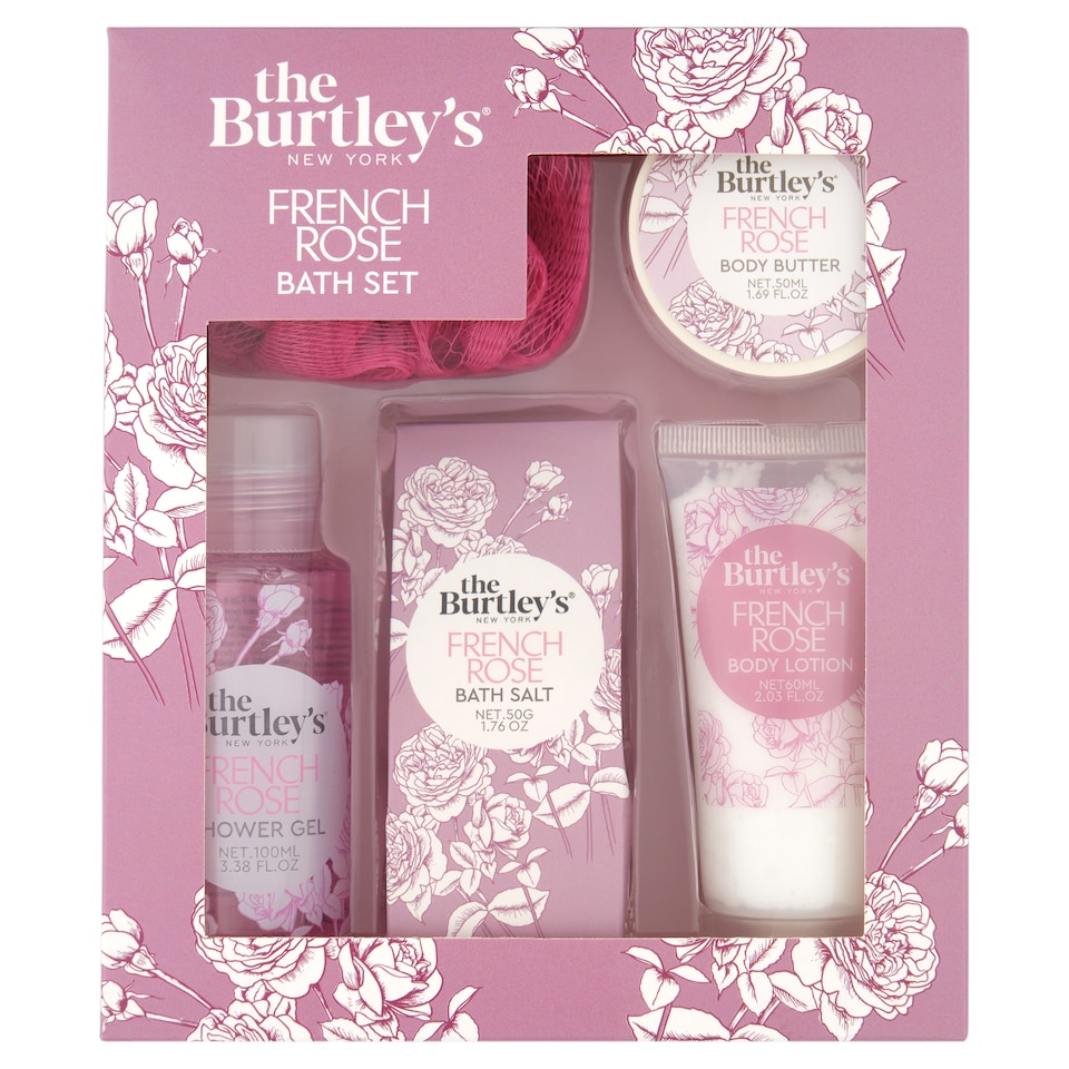 The Burtley's French Rose Bath Set