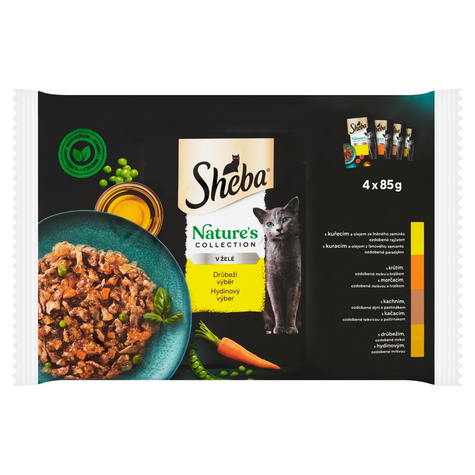 Obrázek 1 pro produkt Sheba Nature's Collection drůbeží výběr v želé 4 x 85g (340g)
