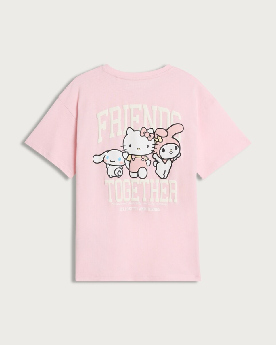 image 1 of Hello Kitty Pure Cotton T-Shirt in Pink