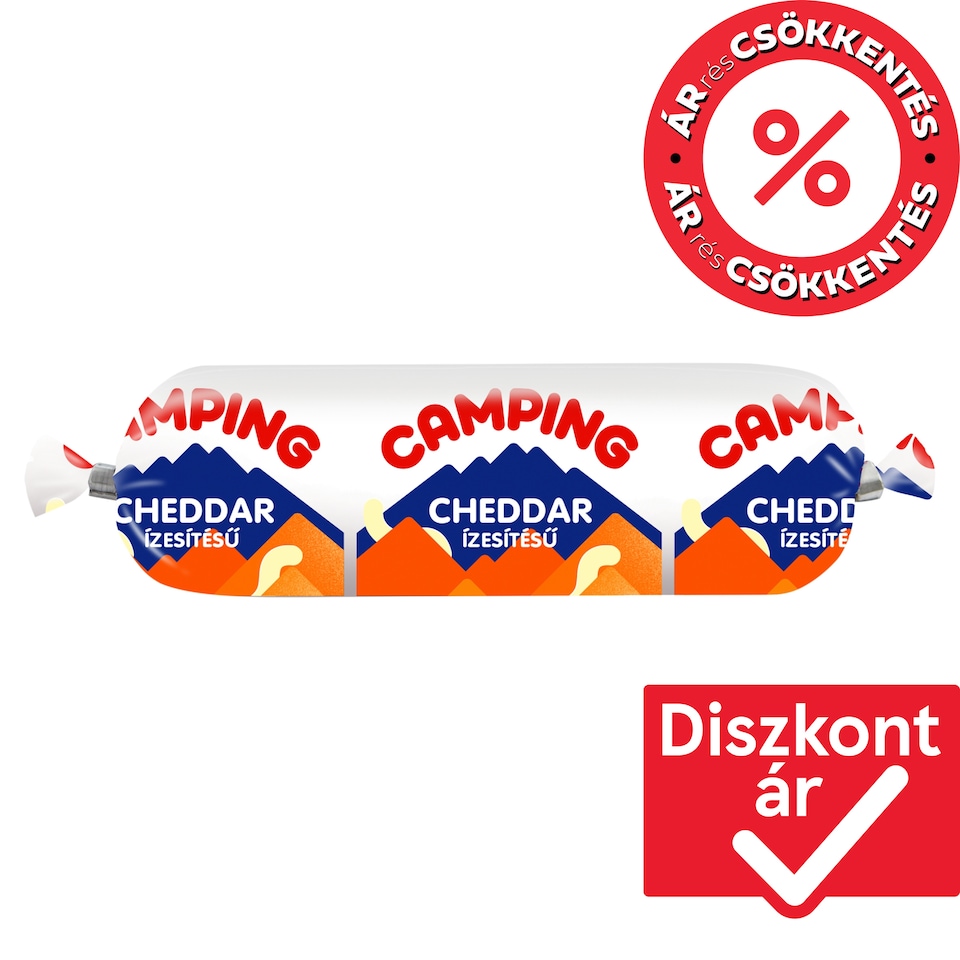 Camping Cheddar-Flavored Spreadable Semi-Fat Processed Cheese 100 g