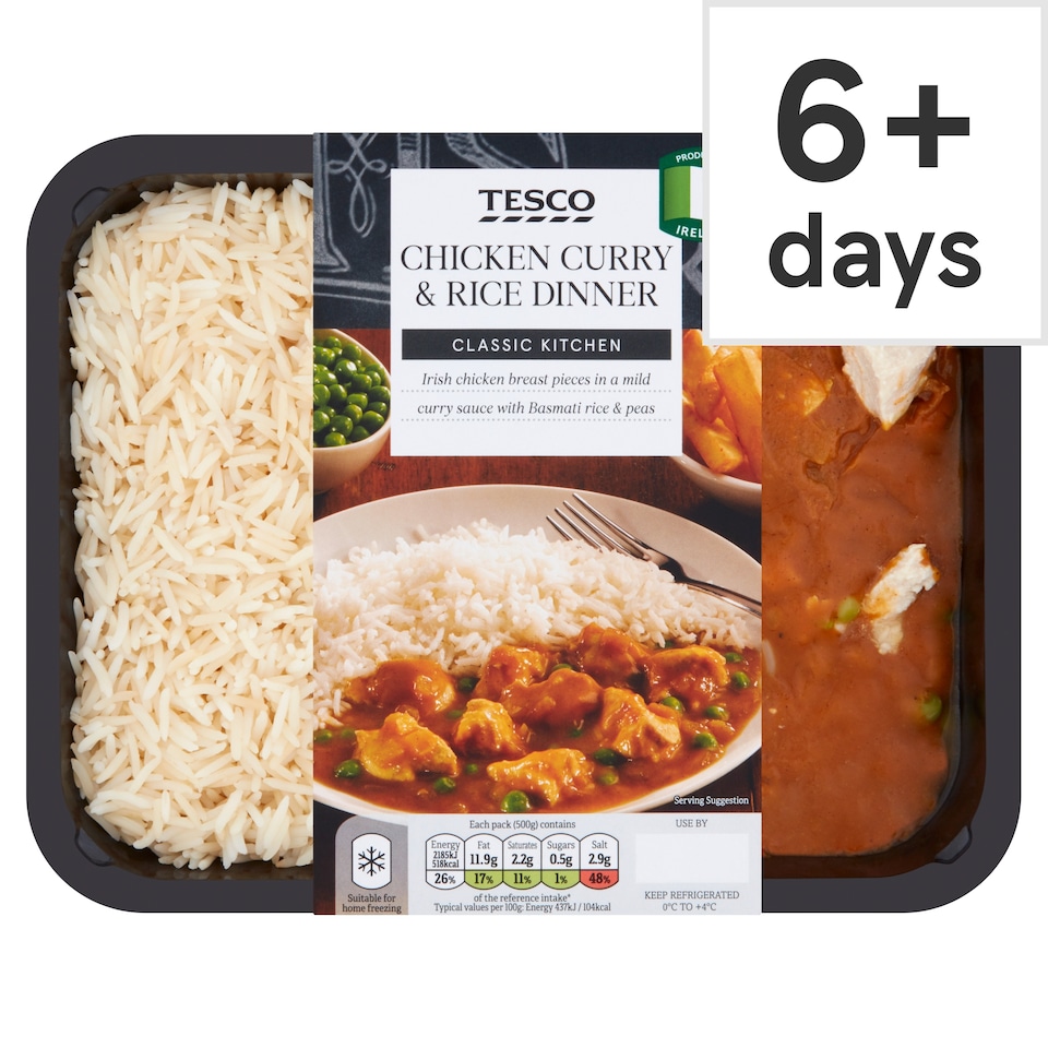 Tesco Irish Clsc Chicken Curry& Rice 500G