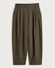 image 4 of The F&F Edit Double Pleated Barrel Leg Trousers in Khaki