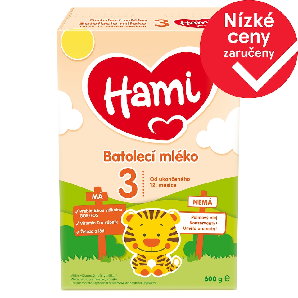 Obrázek 1 pro produkt Hami 3 batolecí mléko od uk. 12. měsíce 600g