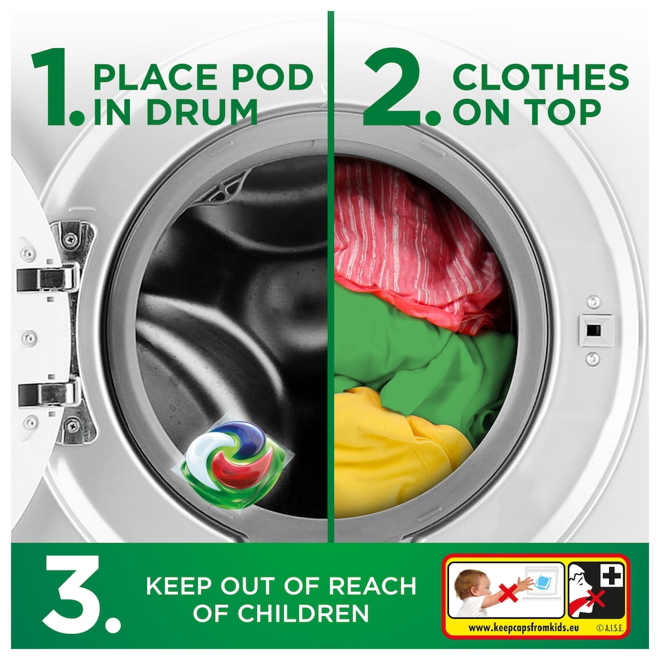 image 1 of Ariel Platinum Washing Liquid Pods Extra Stain Removal 44 Washes 1020.8G