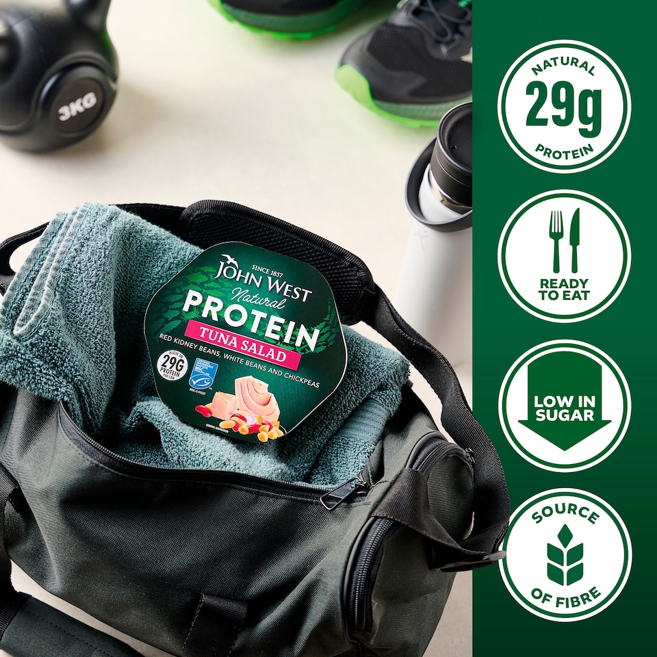 image 1 of John West Protein Tuna Salad chickpeas and kidney beans 220g