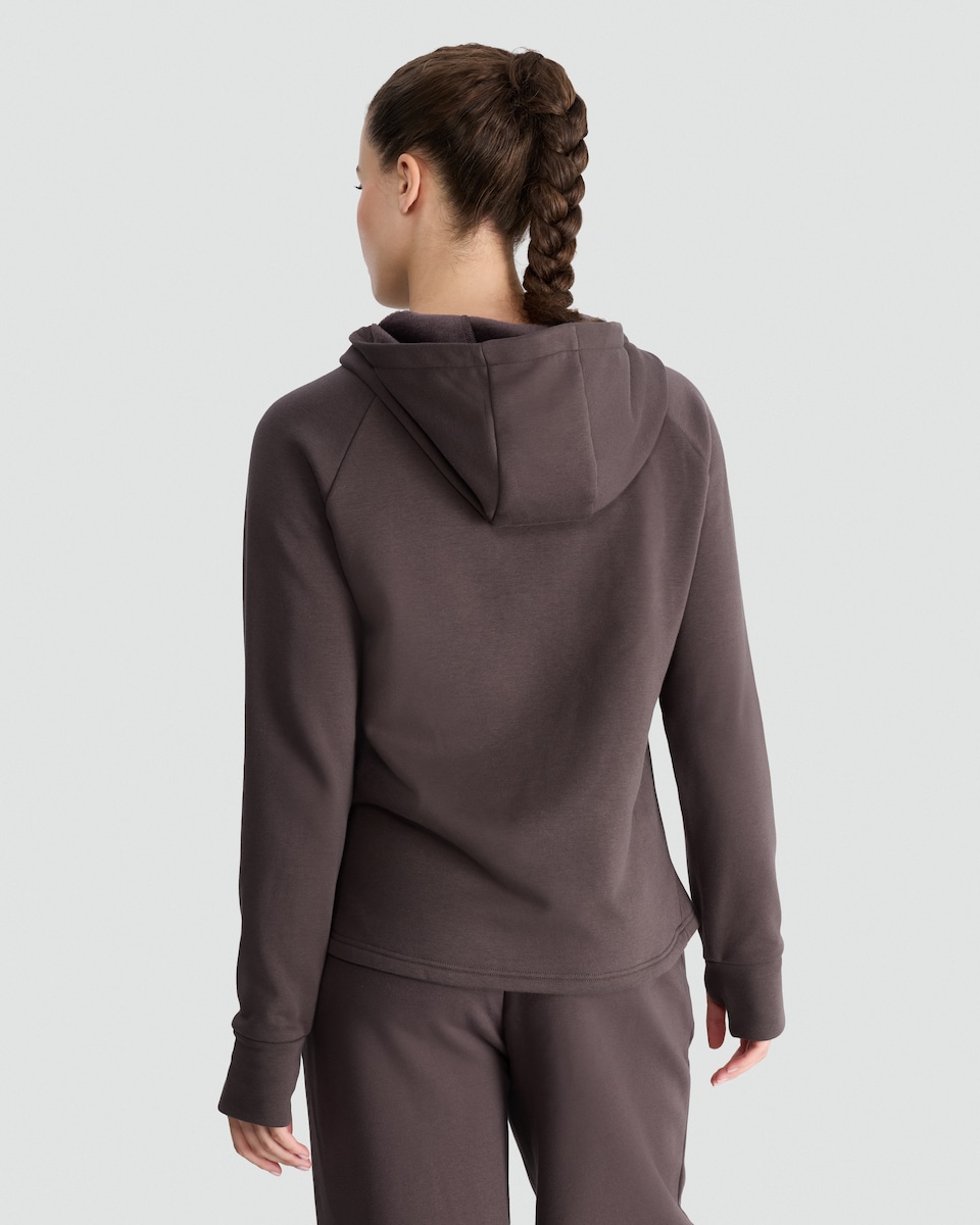 image 1 of F&F Active Full Zip Hooded Co-ord Jacket in Brown