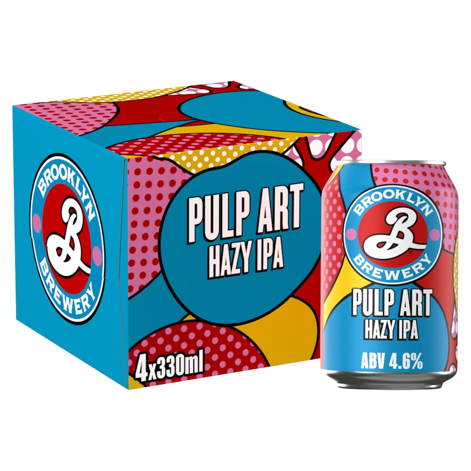 Brooklyn Brewery Pulp Art Hazy IPA 4.6% Beer Cans 4x330ml