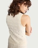 image 3 of F&F Textured Buttoned Co-ord Sleeveless Top in Cream