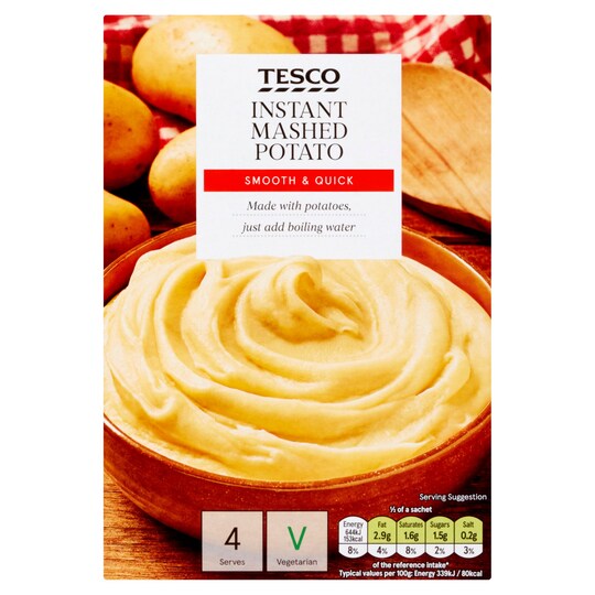 Tesco Plain Instant Mash Potato 160G Tesco Groceries