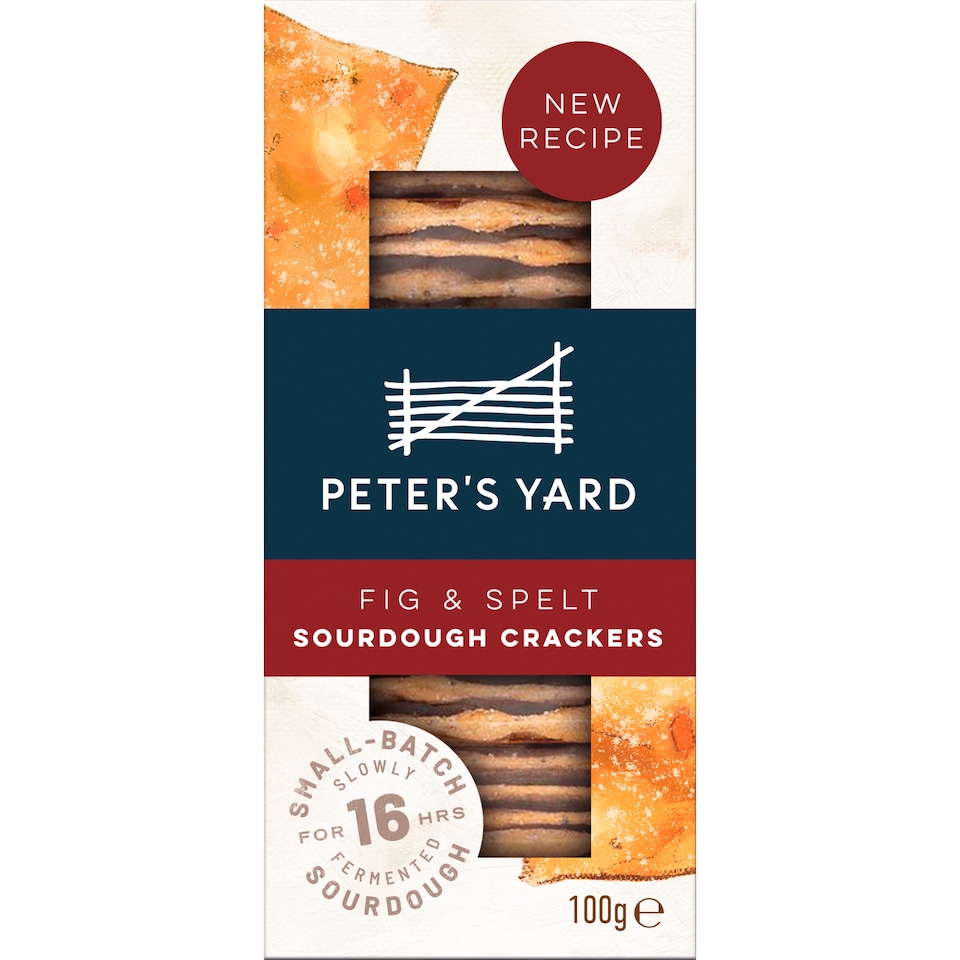 image 1 of Peter's Yard Fig & Spelt Sourdough crackers 100g