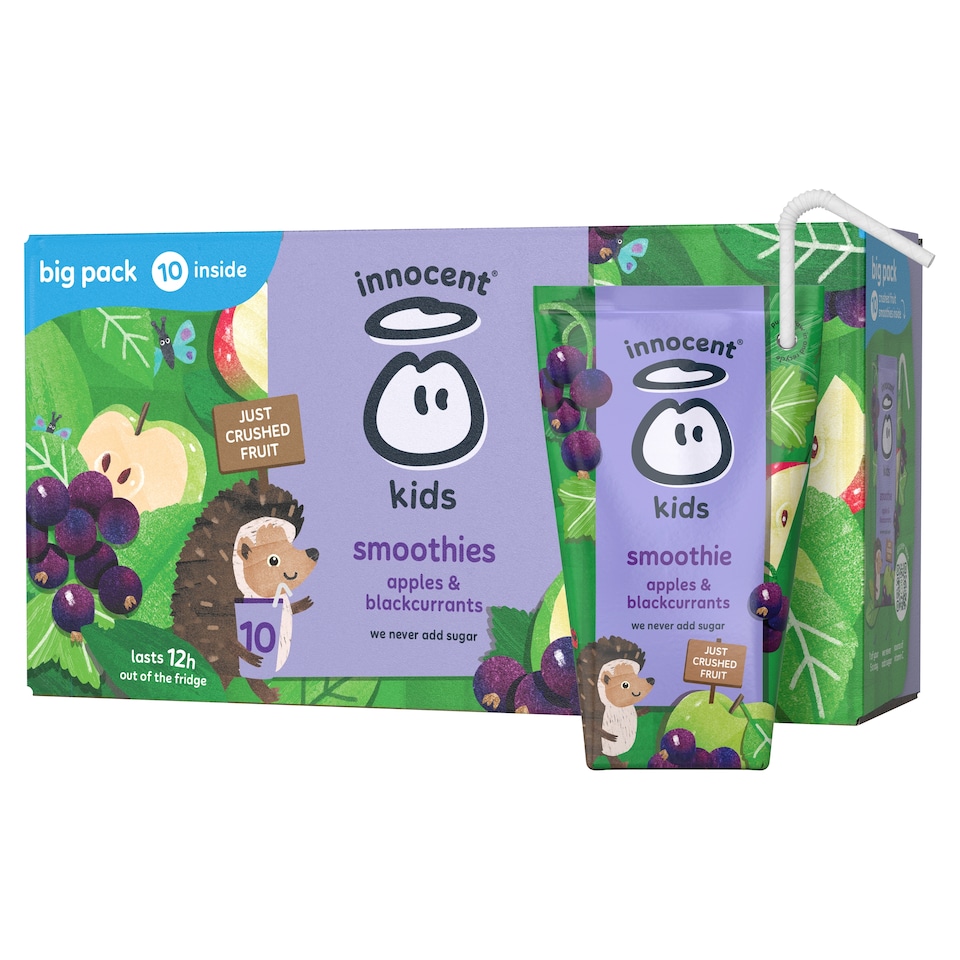 image 1 of innocent Kids Smoothies Apples & Blackcurrants 10 x 150ml