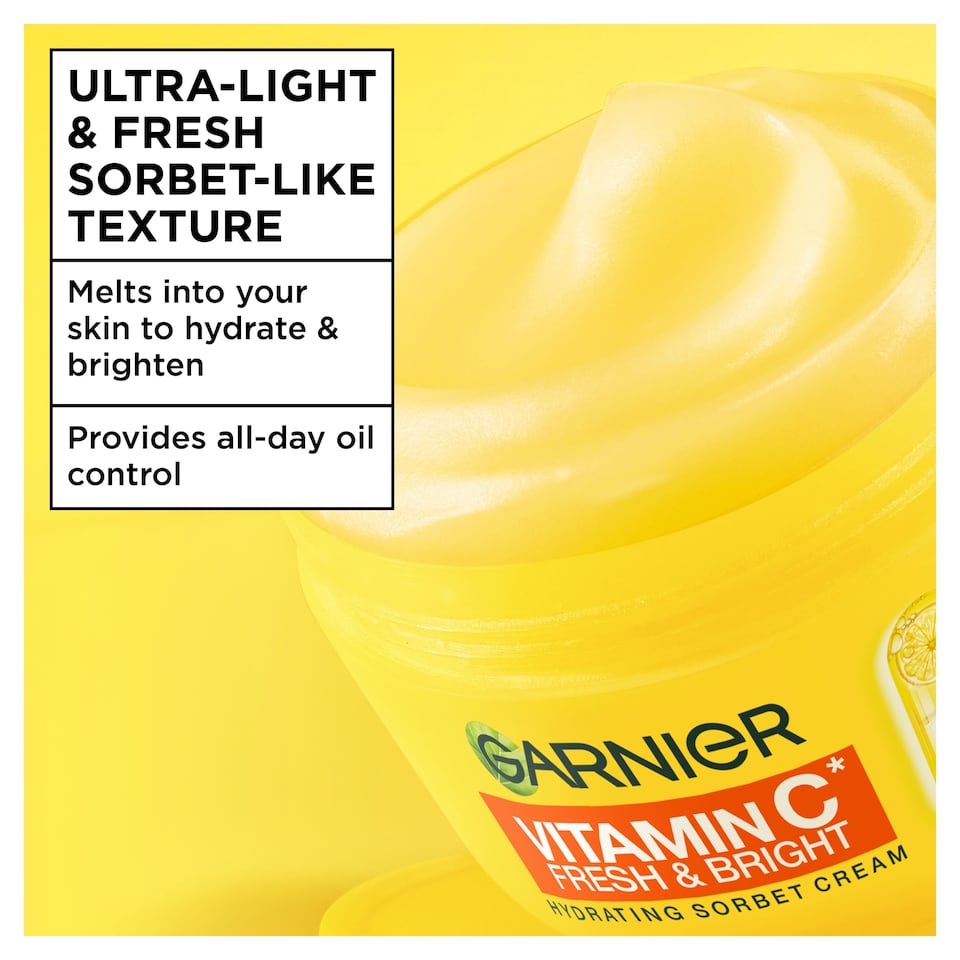 image 1 of  Garnier Vitamin C Fresh & Bright Hydrating Sorbet Cream 85ml