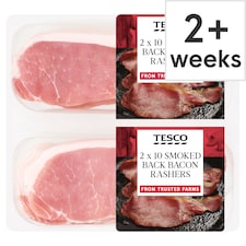 Tesco Smoked Back Bacon Rashers 2 x 10 600g