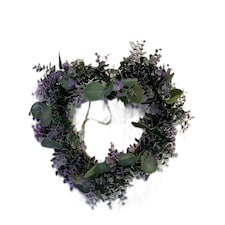 BAYSWOOD ARTIFICIAL PURPLE EUCALYPTUS HEART WREATH