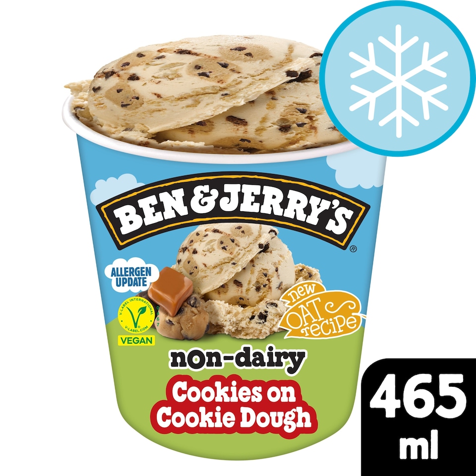 image 1 of Ben & Jerry's Cookies On Cookie Dough Non Dairy Ice Cream Tub 465ml