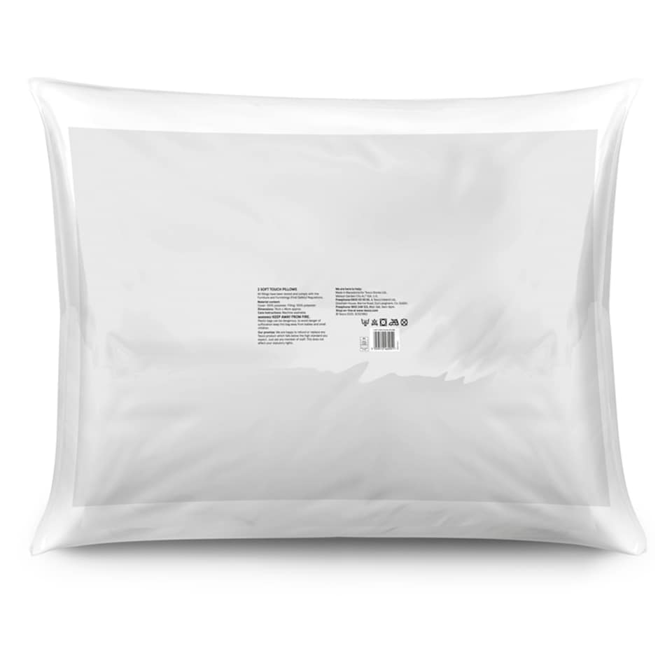 image 1 of Tesco Soft Touch Pillow 2 Pack (Firm)