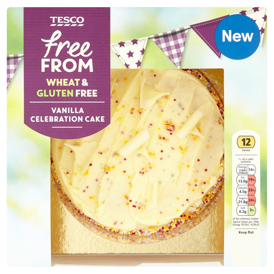 Tesco Free From Vanilla Party Cake