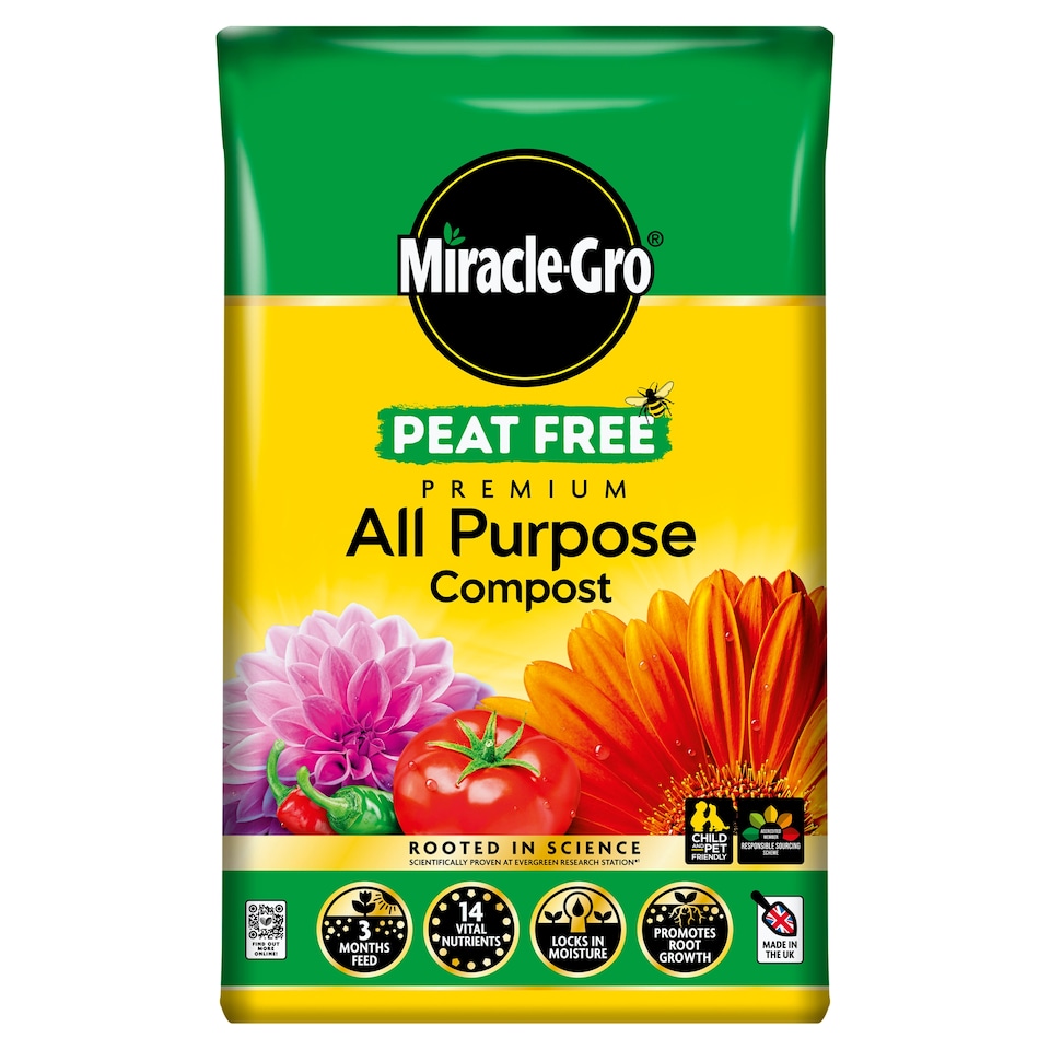 image 1 of Miracle Gro Premium Peat Free Compost 40L