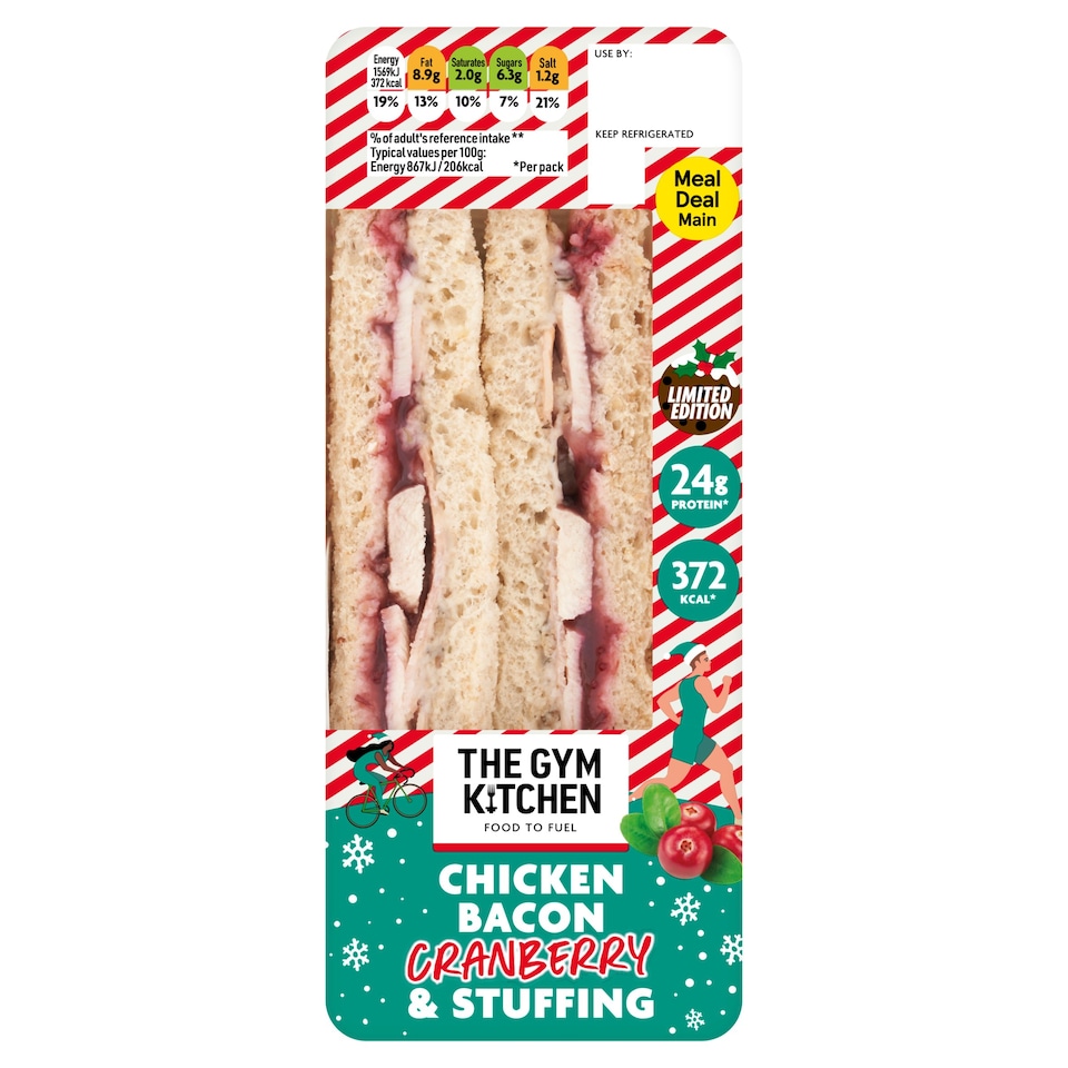 The Gym Kitchen Chicken, Bacon & Stuffing Sandwich